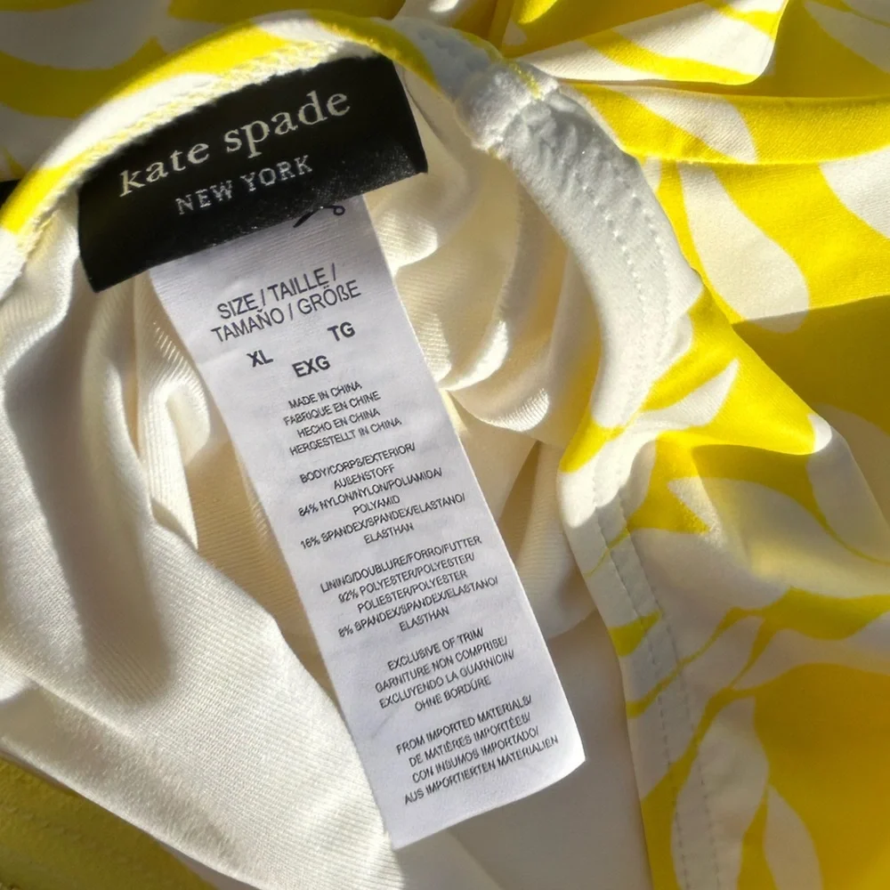 Kate Spade Long Sleeve One Piece Swim Suit Rash Guard Paddle Bathing Suit
